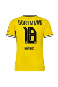 Borussia Dortmund Ethan Nwaneri #18 Jalkapallovaatteet Naisten Kotipaita 2026-27 Lyhythihainen